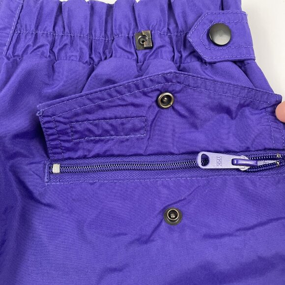 Columbia Snow Rain Pants Women’s 8 Nylon Elastic Waist/Ankle Purple Vintage - Picture 10 of 10